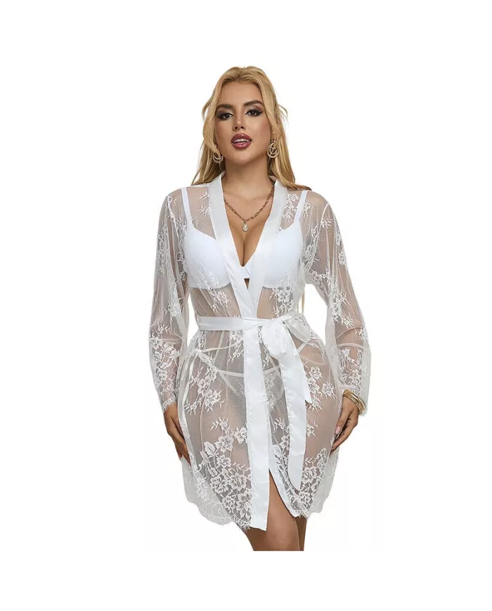 SUBBLIME - 954376 CHEMISE DE NUIT À MANCHES LONGUES À MOTIF FLORAL BLANC L/XL SUBBLIME - 954376 CHEMISE DE NUIT À MANCHES LONGUES À MOTIF FLORAL BLANC L/XL