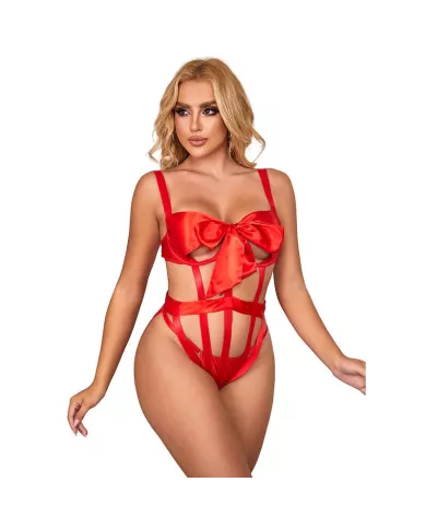 SUBBLIME - 954468 BODY SEXY AJOURÉ AVEC NOEUD ROUGE S/M