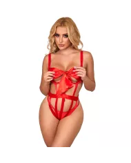 SUBBLIME - 954475 BODY SEXY AJOURÉ AVEC NOEUD ROUGE L/XL