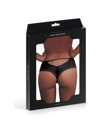 Tanga noir dentelle - Paris Hollywood