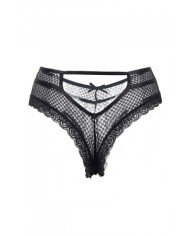 Tanga noir dentelle - Paris Hollywood
