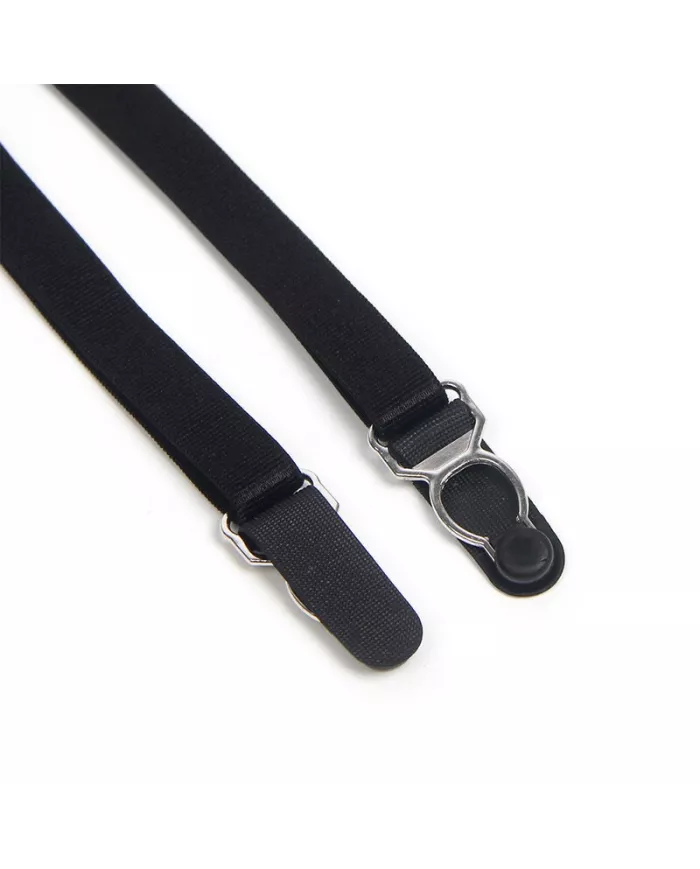 SUBBLIME - 955496 BODY EN DENTELLE AVEC NŒUDS ET JARRETELLES NOIR S/M