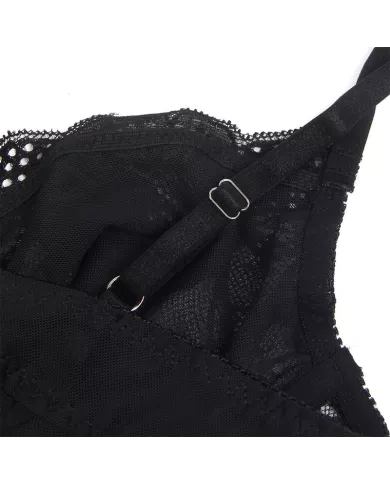 SUBBLIME - 955625 BODY EN DENTELLE AVEC FERMETURE EN BAS NOIR L/XL SUBBLIME - 955625 BODY EN DENTELLE AVEC FERMETURE EN BAS NOIR L/XL