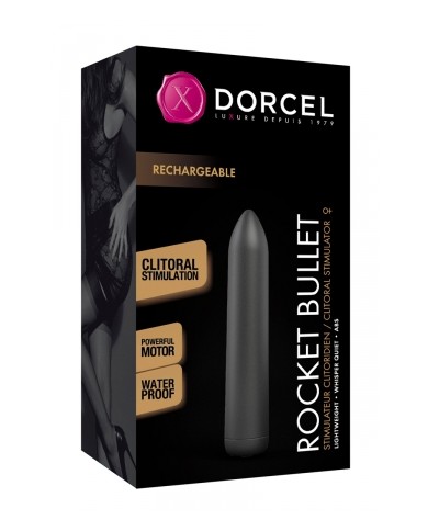 Mini vibro Rocket Bullet noir - Dorcel