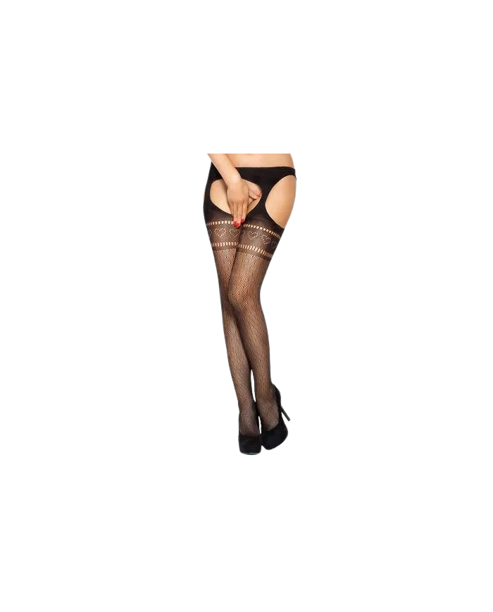 PASSION - COLLANTS AVEC JARRETIÈRE BS002 NOIR PASSION - COLLANTS AVEC JARRETIÈRE BS002 NOIR