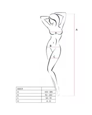 PASSION - FEMME BS019 BODYSTOCKING BLANC TAILLE UNIQUE
