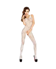 PASSION - FEMME BS020 BODYSTOCKING BLANC TAILLE UNIQUE