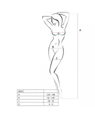 PASSION - FEMME BS031 BODYSTOCKING BLANC TAILLE UNIQUE