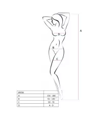 PASSION - FEMME BS036 BODYSTOCKING ROUGE TAILLE UNIQUE