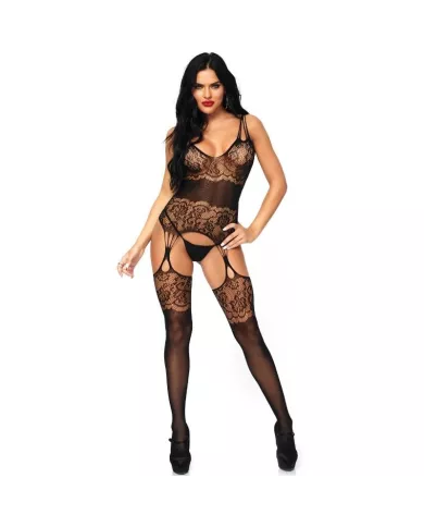 LEG AVENUE - STRAPPY ROSE BODYSTOCKING TAILLE UNIQUE