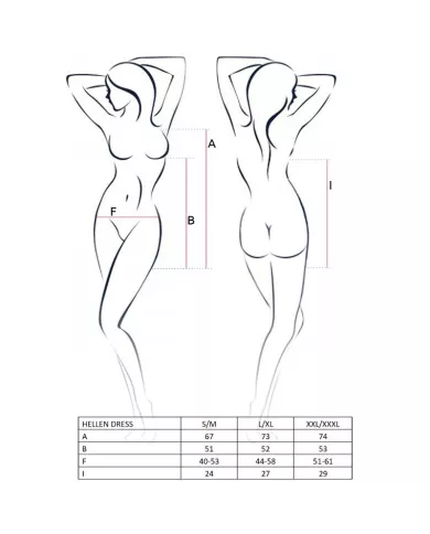 PASSION - FEMME HELLEN ROBE ET STRING TAILLE L/XL