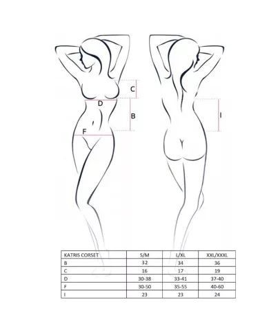 PASSION - FEMME KATRISS CORSET NOIR TAILLE L/XL