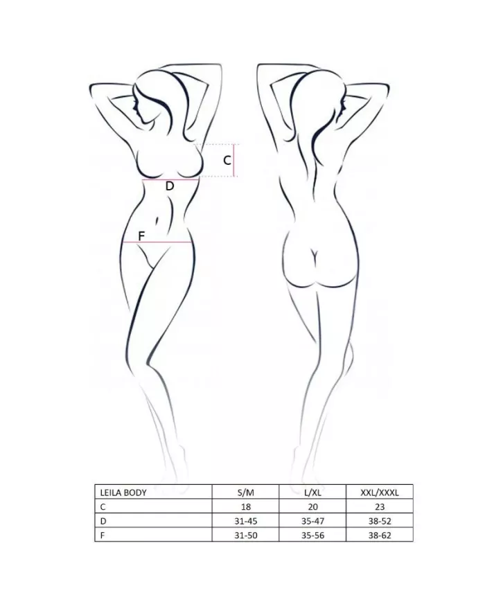 PASSION - FEMME LEILA TEDDY NOIR TAILLE L/XL PASSION - FEMME LEILA TEDDY NOIR TAILLE L/XL