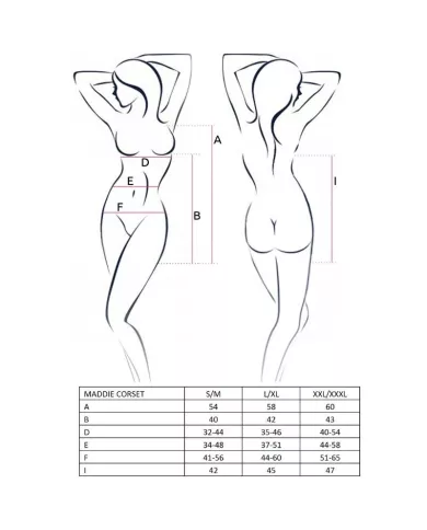 PASSION - FEMME MADDIE CORSET NOIR TAILLE S/M