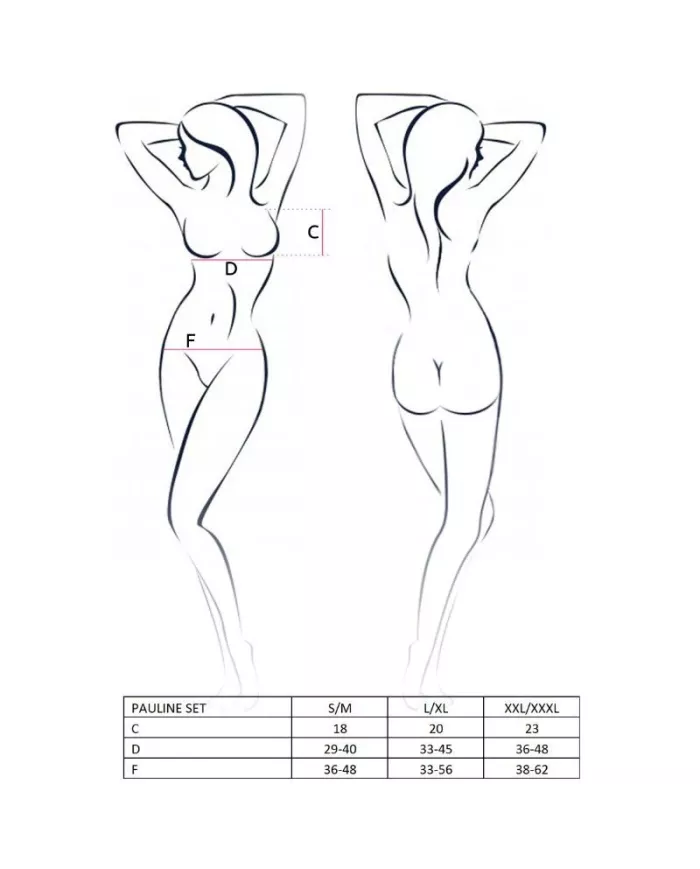 PASSION - FEMME PAULINE ENSEMBLE 3 PIÈCES TAILLE S/M