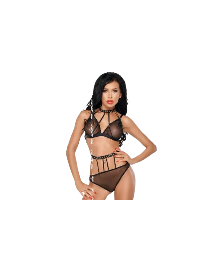 ME-SEDUCE - DOTTY ENSEMBLE DEUX PIÈCES NOIR L/XL