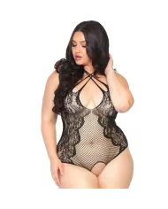 LEG AVENUE - TEDDY SANS CROTHLESS 1X-2X LEG AVENUE - TEDDY SANS CROTHLESS 1X-2X