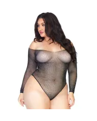 LEG AVENUE - BODYSTOCKING EN RÉSILLE CRISTALISÉE 1X-2X