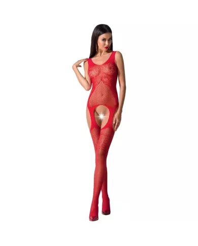 PASSION - FEMME BS061 BODYSTOCKING ROUGE TAILLE UNIQUE