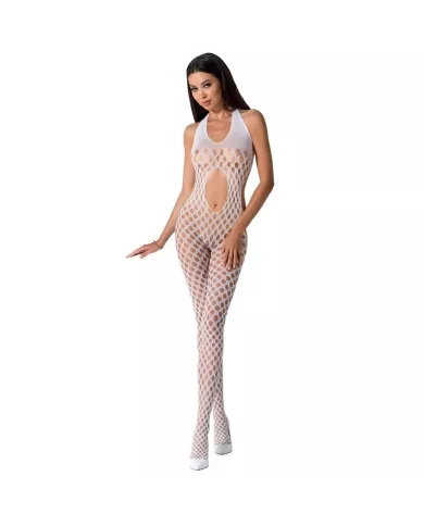 PASSION - FEMME BS065 BODYSTOCKING BLANC TAILLE UNIQUE
