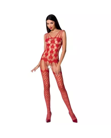 PASSION - FEMME BS067 BODYSTOCKING ROUGE TAILLE UNIQUE