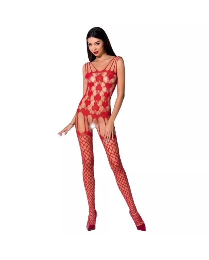 PASSION - FEMME BS067 BODYSTOCKING ROUGE TAILLE UNIQUE