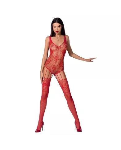 PASSION - FEMME BS074 BODYSTOCKING TAILLE UNIQUE ROUGE