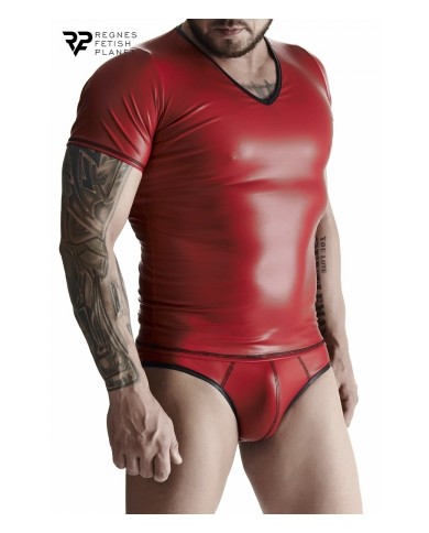 T-shirt wetlook rouge - Regnes