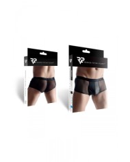 Boxer noir wetlook et mesh - Regnes