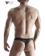 String noir wetlook et mesh - Regnes