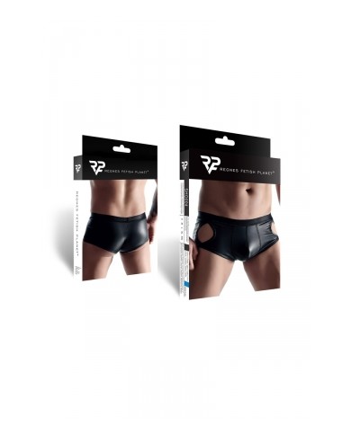 Shorty ouvert noir wetlook - Regnes