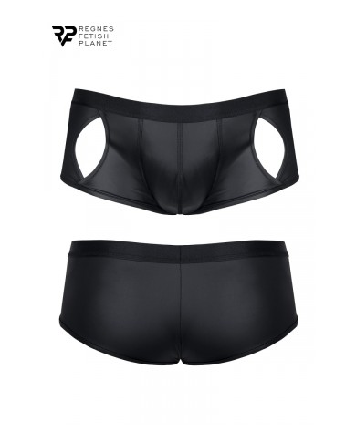 Shorty ouvert noir wetlook - Regnes