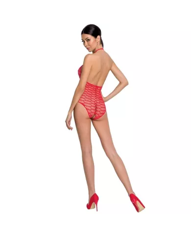 PASSION - FEMME BS087 BODYSTOCKING ROUGE TAILLE UNIQUE