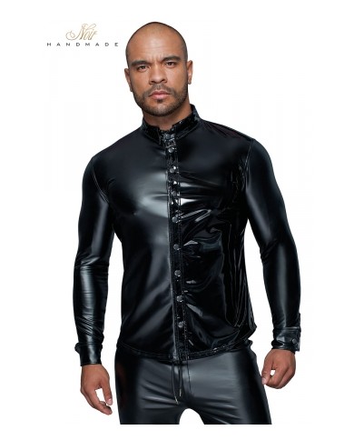 Chemise wetlook et vinyle H064