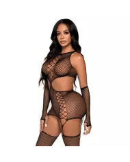 LEG AVENUE - ROBE JARRATIÈRE AVEC GANTS TAILLE UNIQUE LEG AVENUE - ROBE JARRATIÈRE AVEC GANTS TAILLE UNIQUE