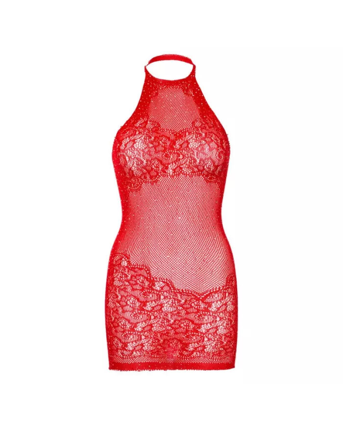 LEG AVENUE - RHINESTONE HALTER MINI ROBE TAILLE UNIQUE - ROUGE LEG AVENUE - RHINESTONE HALTER MINI ROBE TAILLE UNIQUE - ROUGE