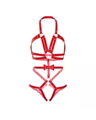 LEG AVENUE - KINK - HARNAIS CLOUTÉ O-RING TEDDY TAILLE L - ROUGE LEG AVENUE - KINK - HARNAIS CLOUTÉ O-RING TEDDY TAILLE L - ROUGE