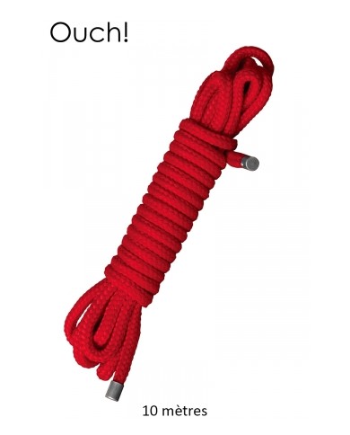 Corde de bondage Japonais 10m rouge - Ouch