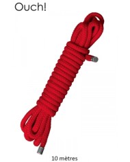 Corde de bondage Japonais 10m rouge - Ouch
