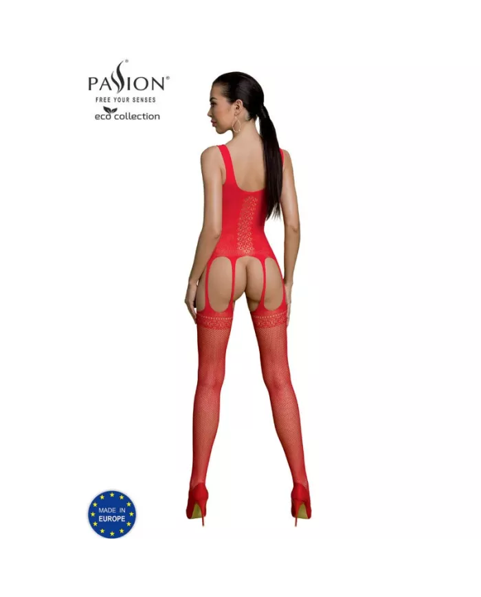 PASSION - BODYSTOCKING ECO COLLECTION ECO BS007 ROUGE PASSION - BODYSTOCKING ECO COLLECTION ECO BS007 ROUGE