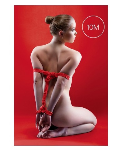 Corde de bondage Japonais 10m rouge - Ouch
