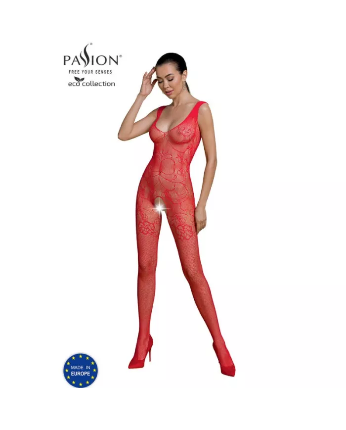 PASSION - BODYSTOCKING ECO COLLECTION ECO BS012 ROUGE PASSION - BODYSTOCKING ECO COLLECTION ECO BS012 ROUGE