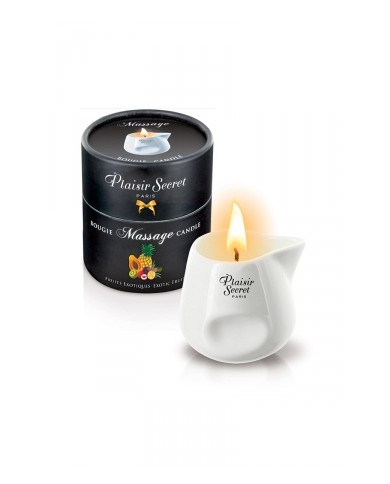 Bougie de massage gourmande fruits exotiques - Plaisir Secret