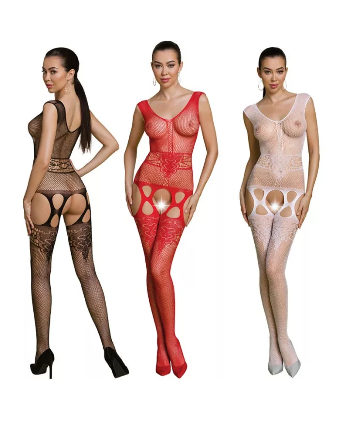 PASSION - BODYSTOCKING ECO COLLECTION ECO BS014 ROUGE