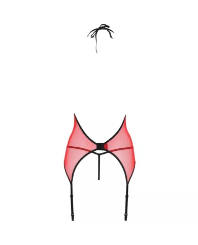 PASSION - PEONIA CORSET LIGNE ÉROTIQUE ROUGE L/XL