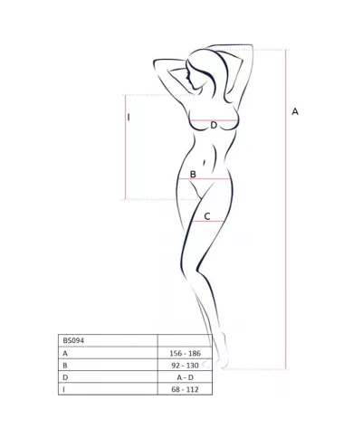 PASSION - BS094 BODYSTOCKING ROUGE TAILLE UNIQUE PASSION - BS094 BODYSTOCKING ROUGE TAILLE UNIQUE