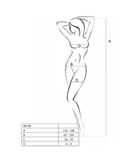 PASSION - BODYSTOCKING BLANC BS100 TAILLE UNIQUE PASSION - BODYSTOCKING BLANC BS100 TAILLE UNIQUE