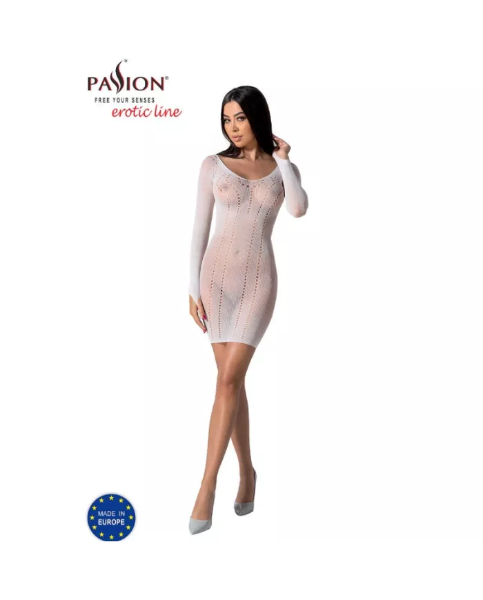 PASSION - BS101 BODYSTOCKING BLANC TAILLE UNIQUE