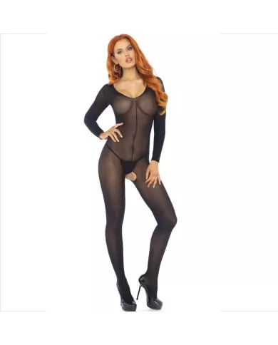 LEG AVENUE - BODYSTOCKING MANCHES LONGUES NOIR