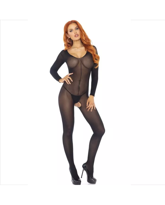 LEG AVENUE - BODYSTOCKING MANCHES LONGUES NOIR
